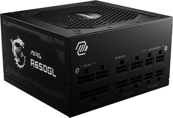 MSI MAG A650GL 650W – fuldt modulær strømforsyning med 80 PLUS Gold-certificering