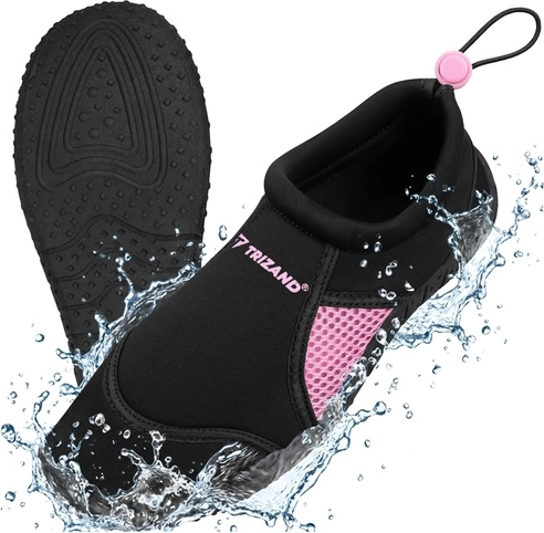 Vandsko Trizand sort-rosa, størrelse 39, sål 5 mm