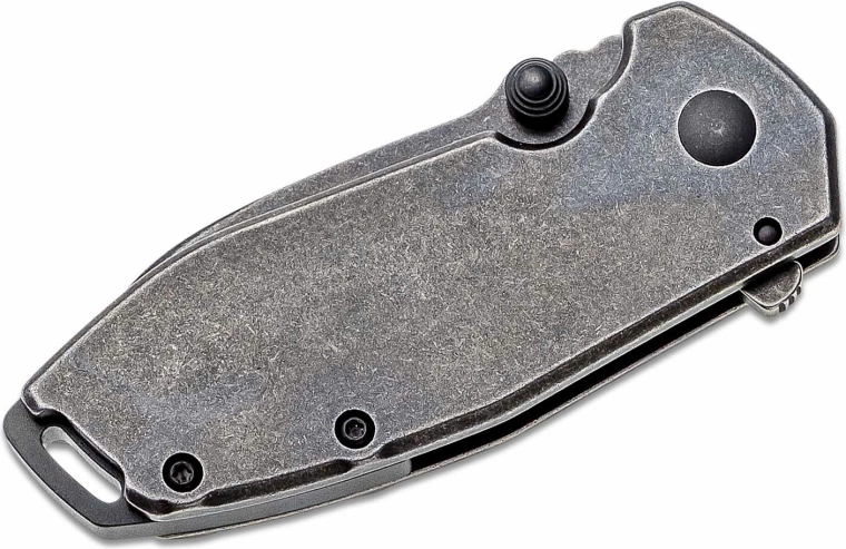 Slidstærk 8Cr14MoV-klinge med Black Stonewash-finish