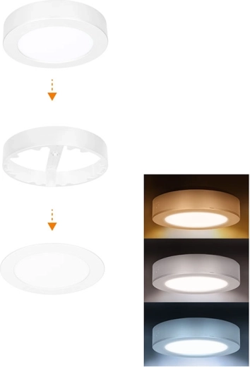Solight LED-minipanel til badeværelset 2-i-1, 12 W, 1020 lm, IP54, hvid
