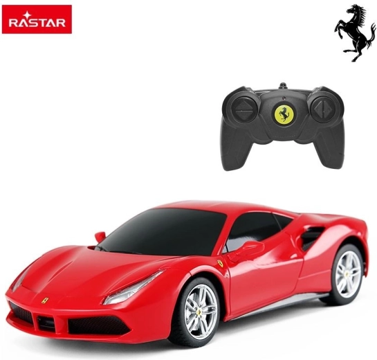 Rastar fjernstyret Ferrari 488 GTB 1:24 rød