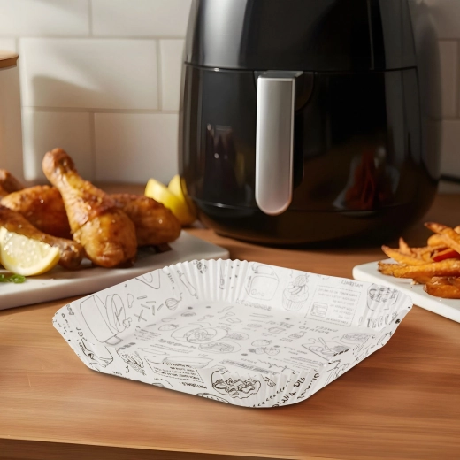 Papirindlæg til airfryer 20 cm, 50 stk.