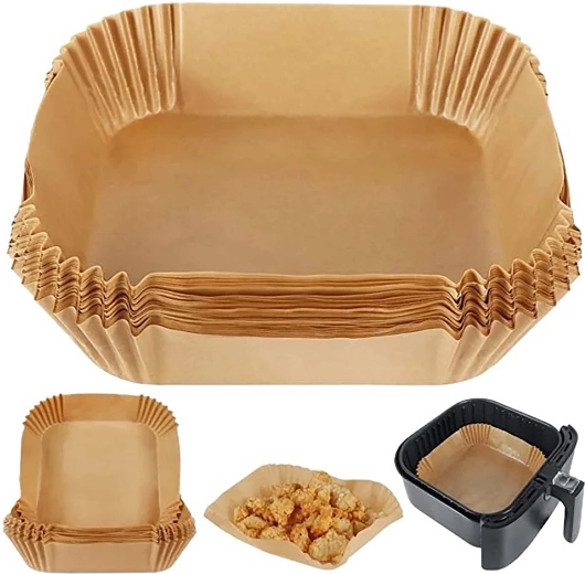 Papirform til airfryer 16 × 16 × 4,5 cm (50 stk.)