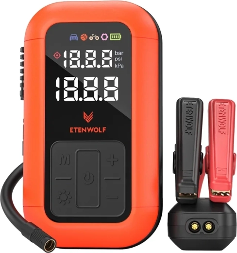 Autokompressor ETENWOLF X6 Pro Max med batteri på 12.000 mAh