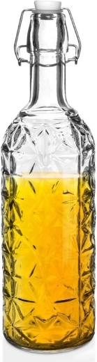 Glasflaske med klips 750 ml