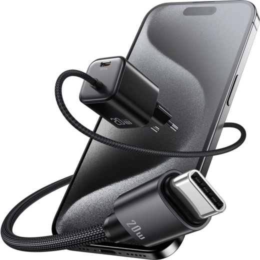 Integreret flettet USB‑C-kabel til daglig brug