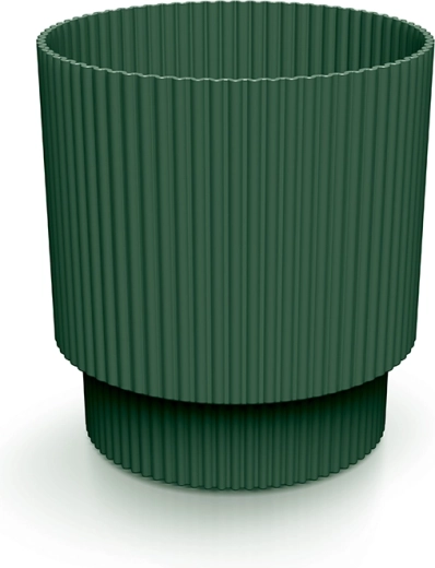Plastisk blomsterpotte Milly 14,6 cm – mørkegrøn