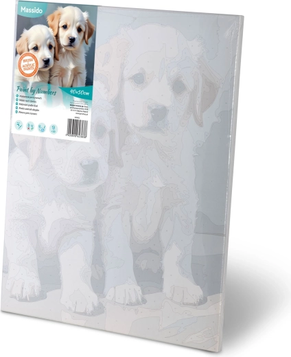 Fortrykt lærred på ramme – mal med det samme