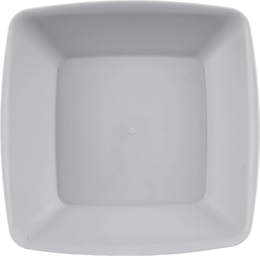 Dyb plasttallerken Sandy grå 17,5 × 17,5 cm