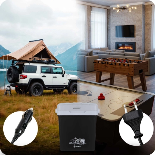 Dobbelt strømforsyning 12 V og 230 V