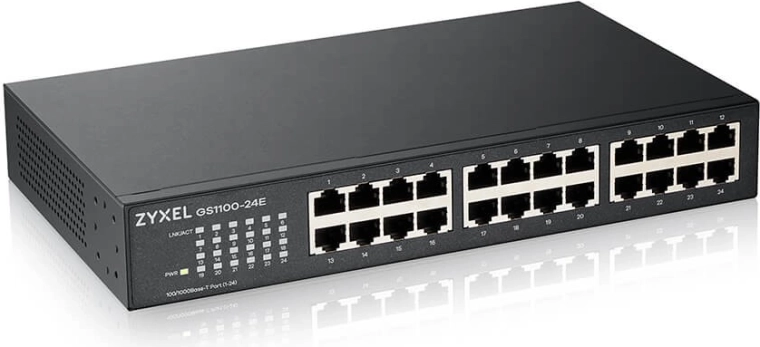 Zyxel GS1100-24E gigabit unmanaged switch med 24 porte