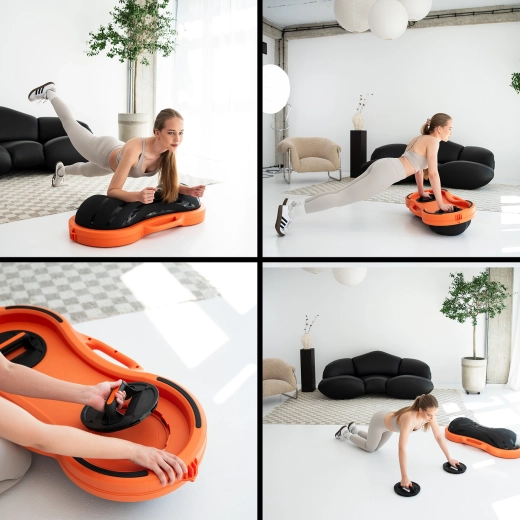 Integrerede push-up håndtag og pumpe i pakken