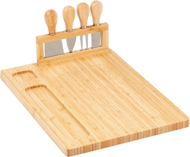 Naturlig bambus og rustfrit stål