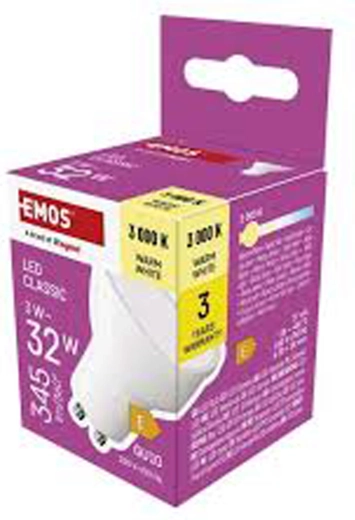 LED pære GU10 MR16 3 W varm hvid 345 lm