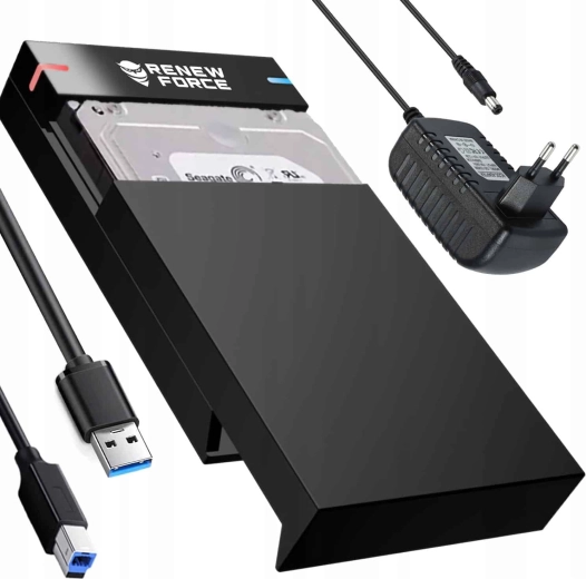 Ekstern kabinet Renew Force til SATA HDD og SSD 3,5" og 2,5" med USB 3.0