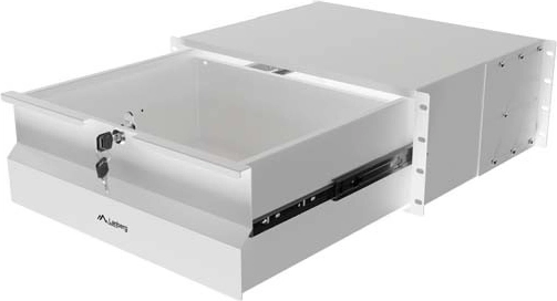 Lanberg aflåselig rackskuffe til 19" 4U 360 mm grå