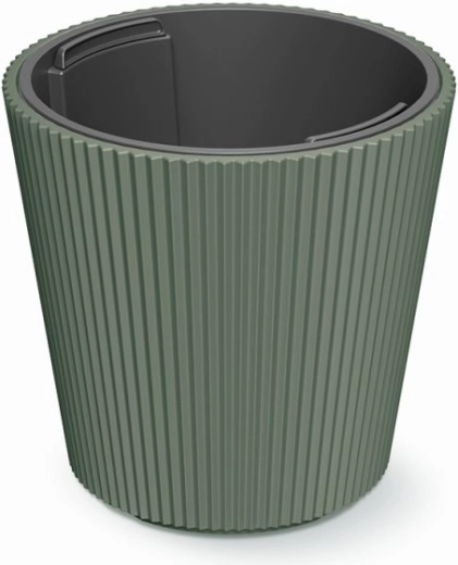 blomsterkrukke Milly med indsats 24 cm mørkegrøn