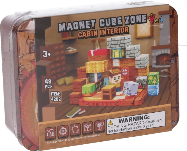 Byggesæt Magnet Cube Zone cabin interior 48 dele