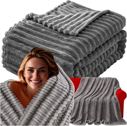 Ruhhy grå mikrofiber-tæppe 160 × 200 cm