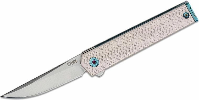 CRKT CEO microflipper foldekniv til lommen drop point 6 cm, aluminium