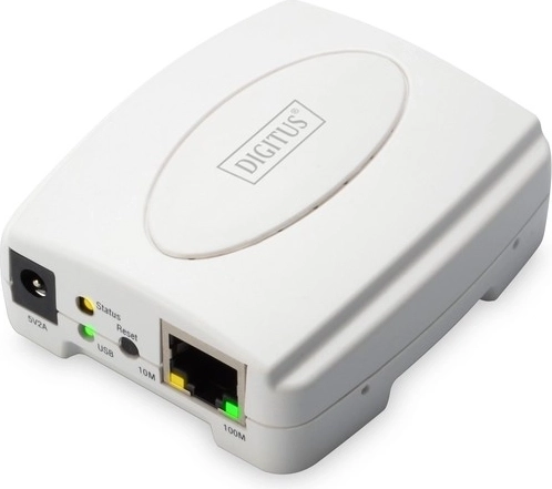 Printserver 1xUSB 2.0, 1xRJ45 Fast Ethernet 10/100Mbps