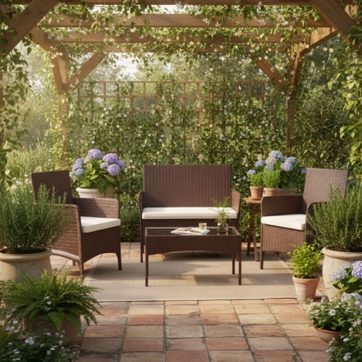 Stilfuldt rattanlook, der tåler vejret