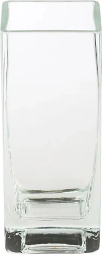 Firkantet vase 10 × 10 × 25 cm