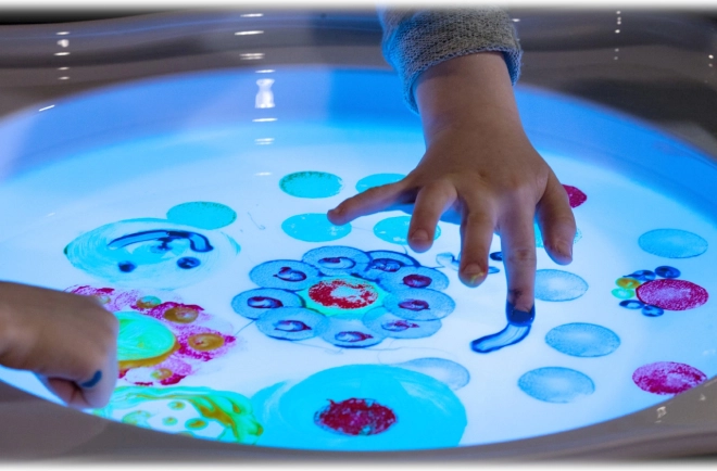 Stråler på det magiske lysbord