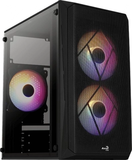 Sort Mini Tower kabinet ARGB USB 3.0