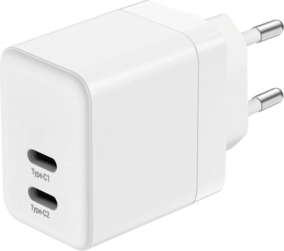 To USB‑C-porte med intelligent effektfordeling