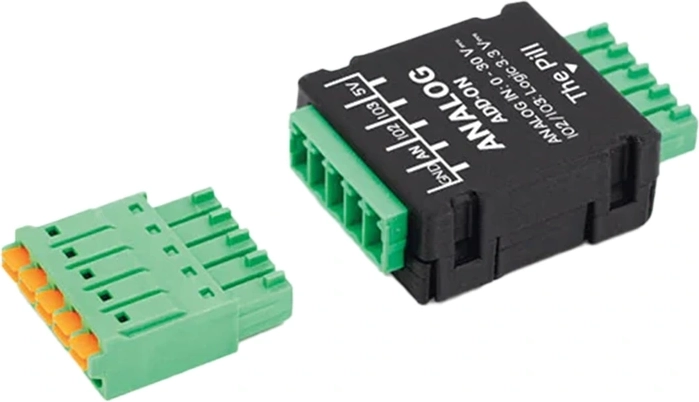 IO2/IO3 digital I/O og klemmer til strøm