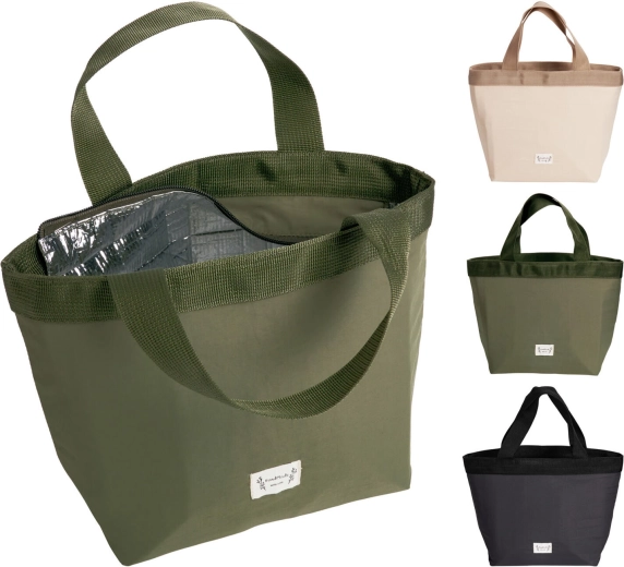 Køletaske 10 l med lynlås i nylon, mix farver