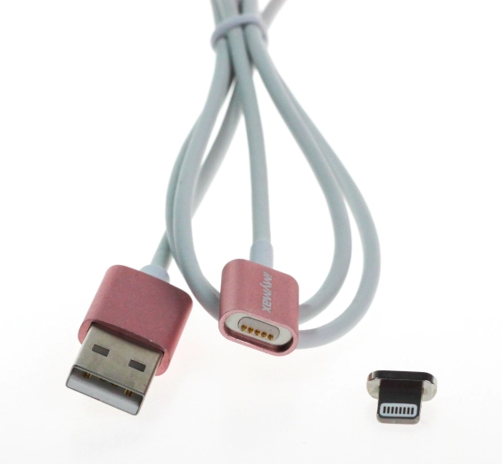 MyMax magnetisk Lightning-kabel 1 m rosa