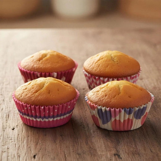 Papirforme til muffins med hjerter, 100 stk.