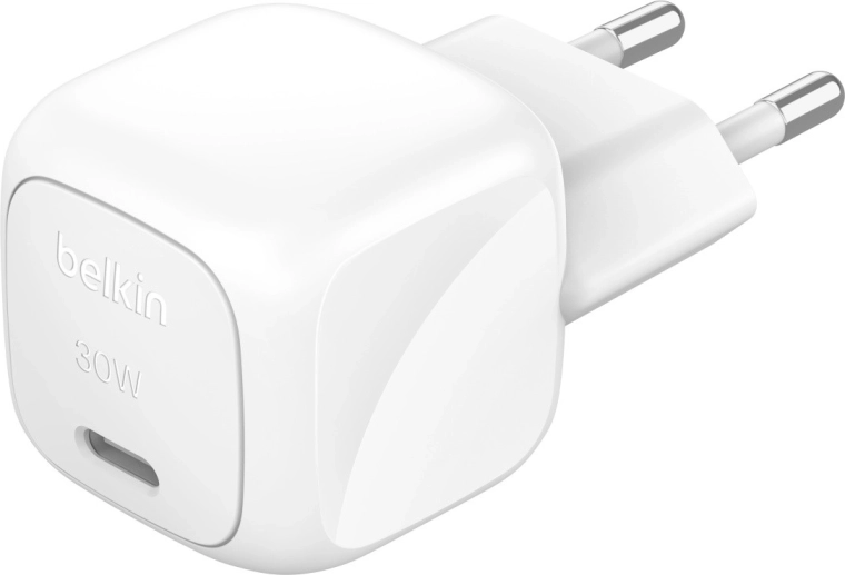 Hvid USB-C-vægoplader 30 W PD PPS