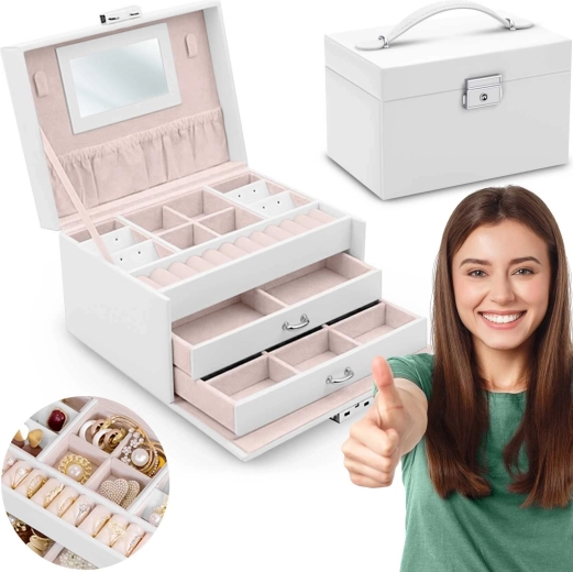 Smykkeskrin Massido MS-700 hvid