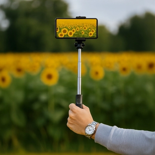 360° roterbar telefonholder og teleskopisk konstruktion