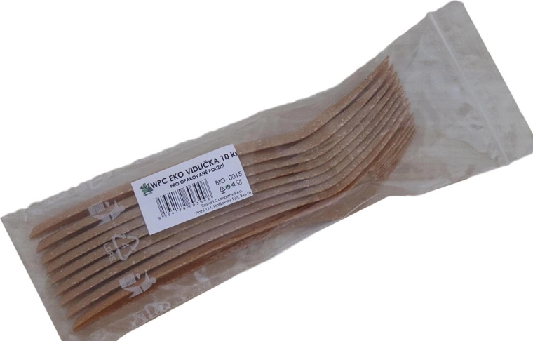 Økologisk WPC-gaffel, 10 stk.