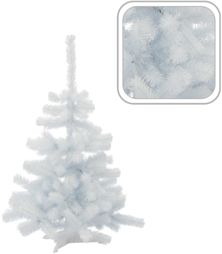Kunstigt julegrantræ (ædelgran) hvid 100 cm - 1 stk.