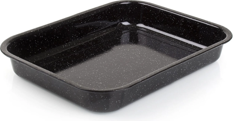 Culinaria Black emaljeret bradepande 34 × 26 × 5 cm, sort
