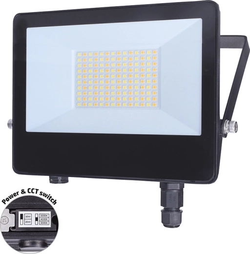 Solight LED-reflektor TOP 50 W med effektkontakt og 3CCT, IP65