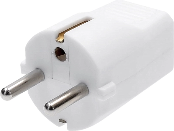 Solight lige stikprop IP20 hvid - 1 stk
