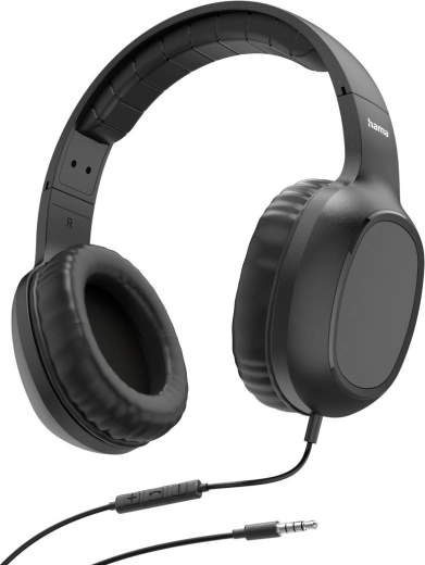 Hama Fun II on-ear kablede hovedtelefoner med mikrofon, sort