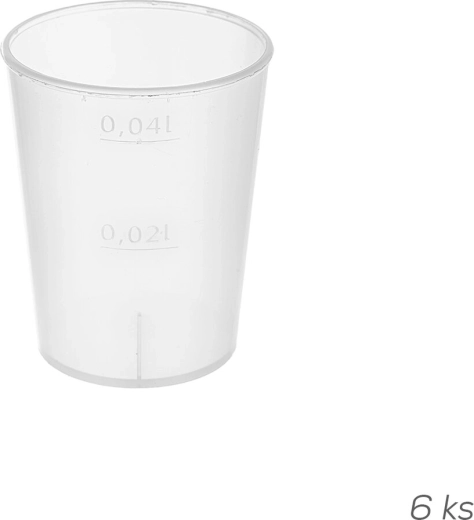 Målebæger til væsker 50 ml af UH-plast (6 stk.)