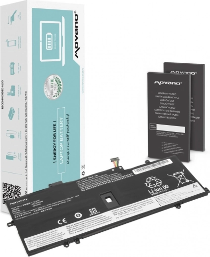 Movano-batteri til Lenovo ThinkPad X1 Yoga 4/5 og ThinkPad X1 Carbon 7/8 (3325 mAh, 51 Wh)