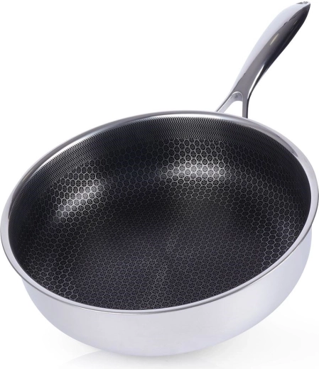 Dyb rustfri stegepande COOKCELL 26 cm med nonstick-overflade