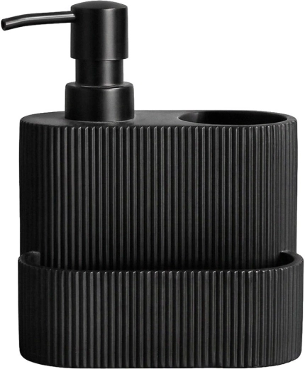 Stilfuldt sort design med rillet overflade