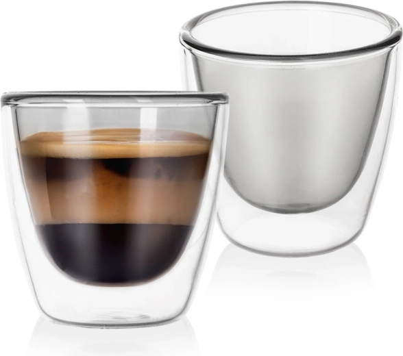Termoglas med dobbeltvæg til espresso Double 90 ml, 2 stk.