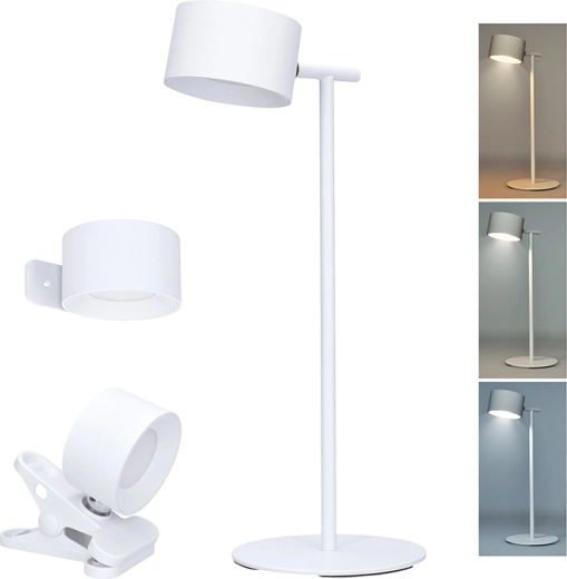 Solight genopladelig LED-lampe 3-i-1 280 lm med ændring af lysfarvetemperatur og dæmpning, hvid
