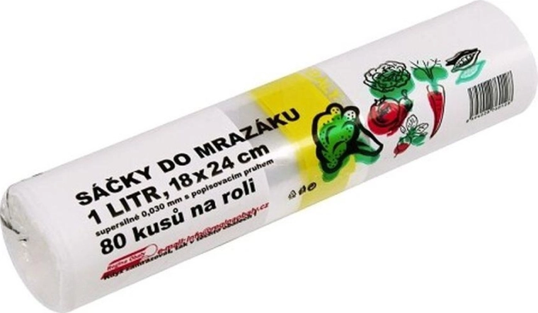 Fryseposer med skrivefelt 1 l, ekstra stærke (80 stk.)